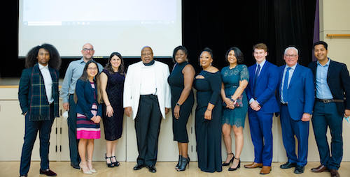 Dr. Isiah M. Warner with some of his students