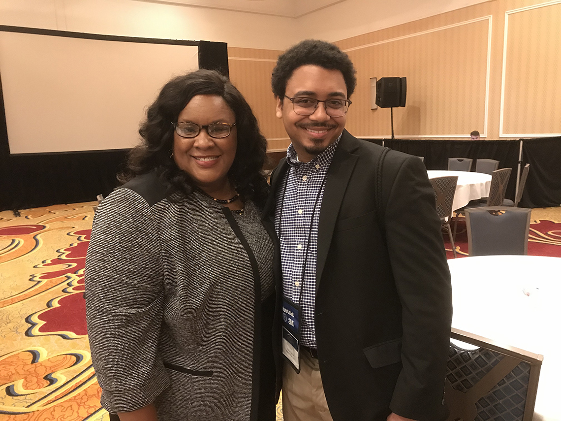 Dr. Zakiya Wilon-Kennedy and a former student of hers at the NOBCChE Annual Conference