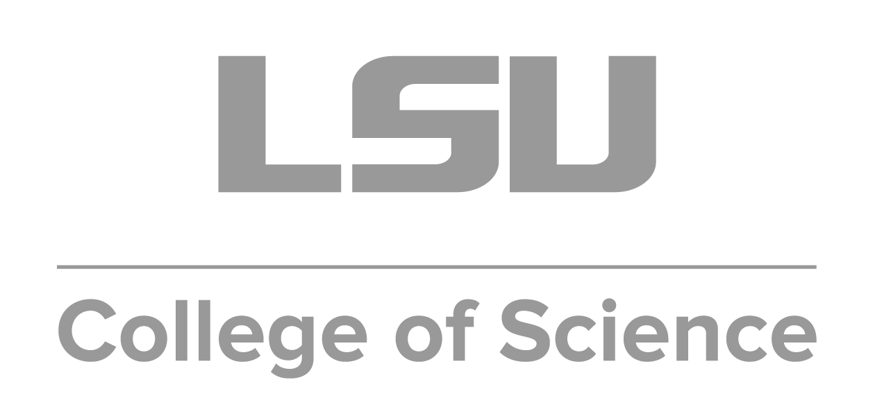 LSU College of Science logo vertical grey
