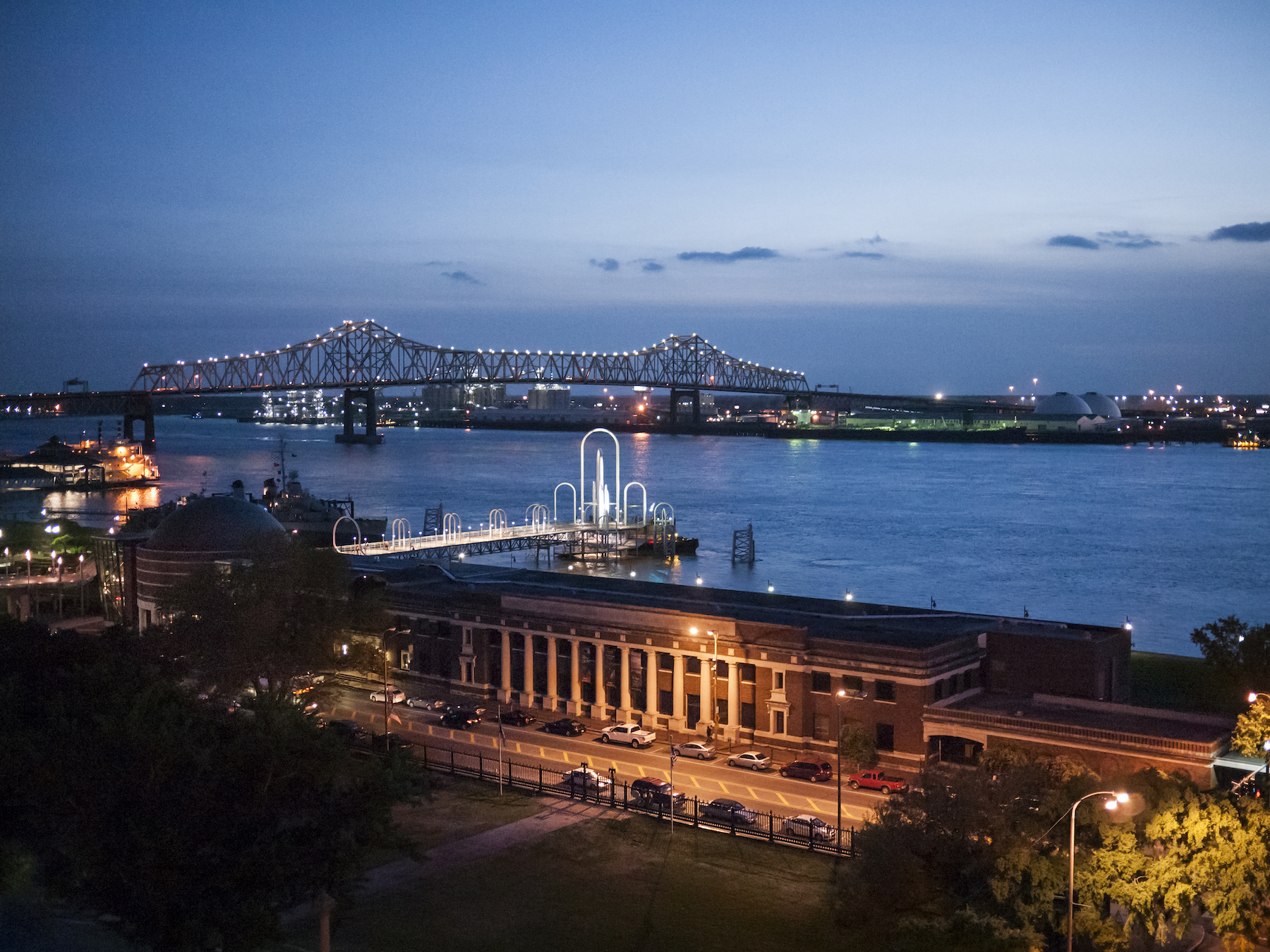 arial view of downtown Baton Rouge
