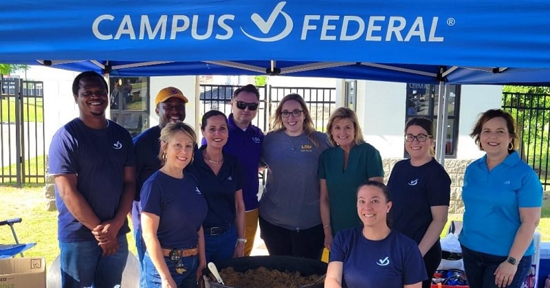 2022 Campus Federal Credit Union cooking at the Staff Tailgate