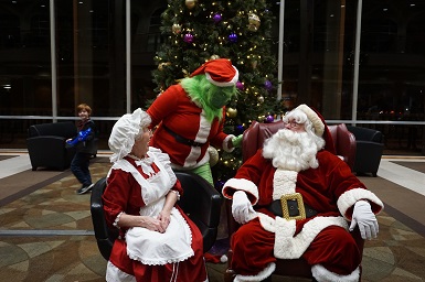 Holiday on Campus 2019 with Santa, Mrs. Claus and the Grinch