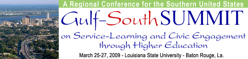 An aerial view of Baton Rouge, with the Louisiana State Capitol and the Mississippi River in the background.