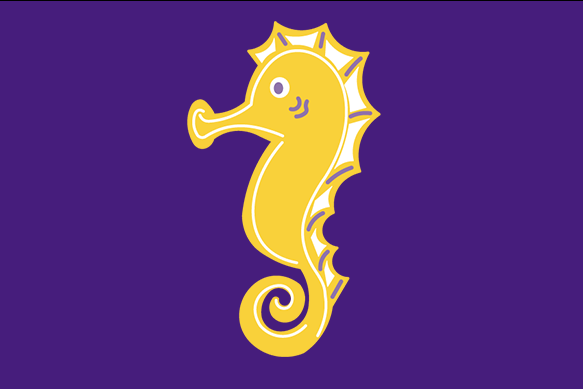 cartoon image of a seahorse 