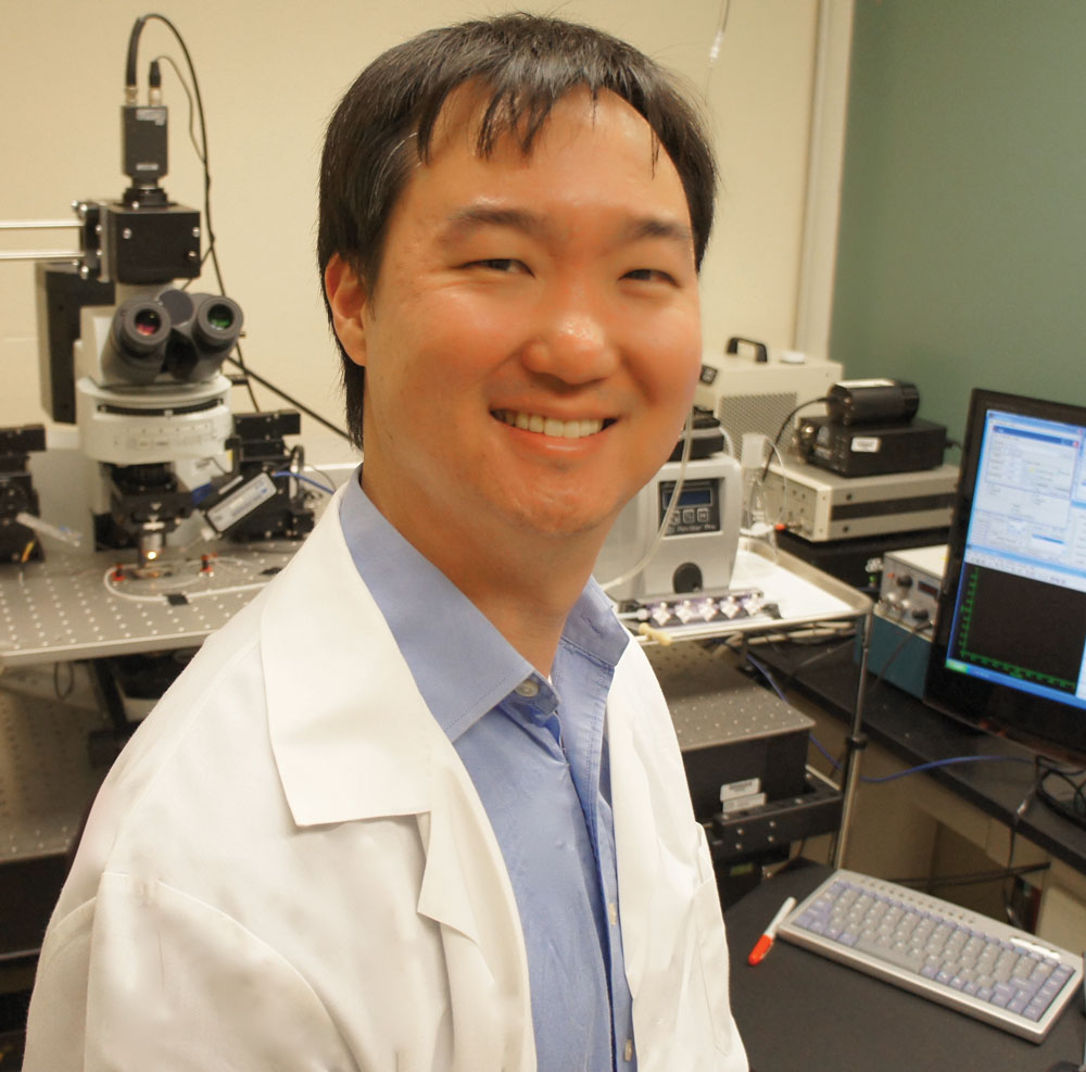 Dr. Charles Lee in his lab