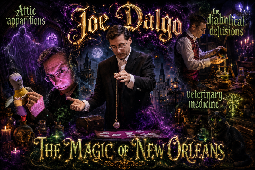 promotional flyer for Joe Dalgo magic show