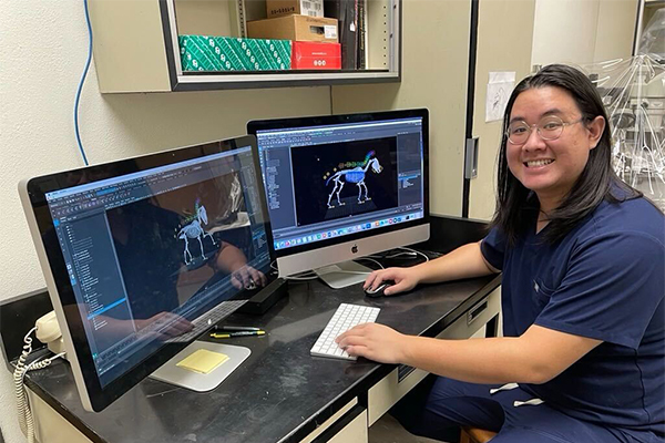 Dr. Alexander Lee at his computer