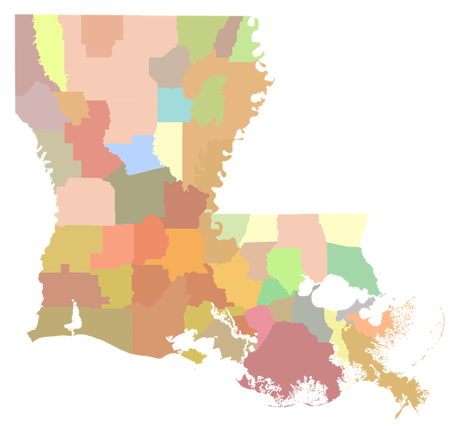 Louisiana parish map