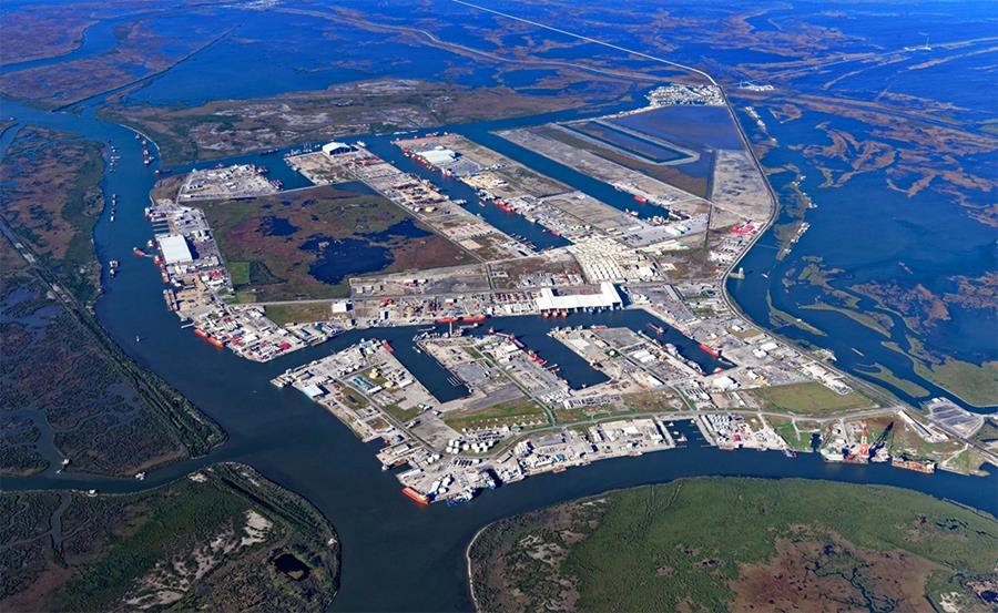 Aerial view of Port Fourchon