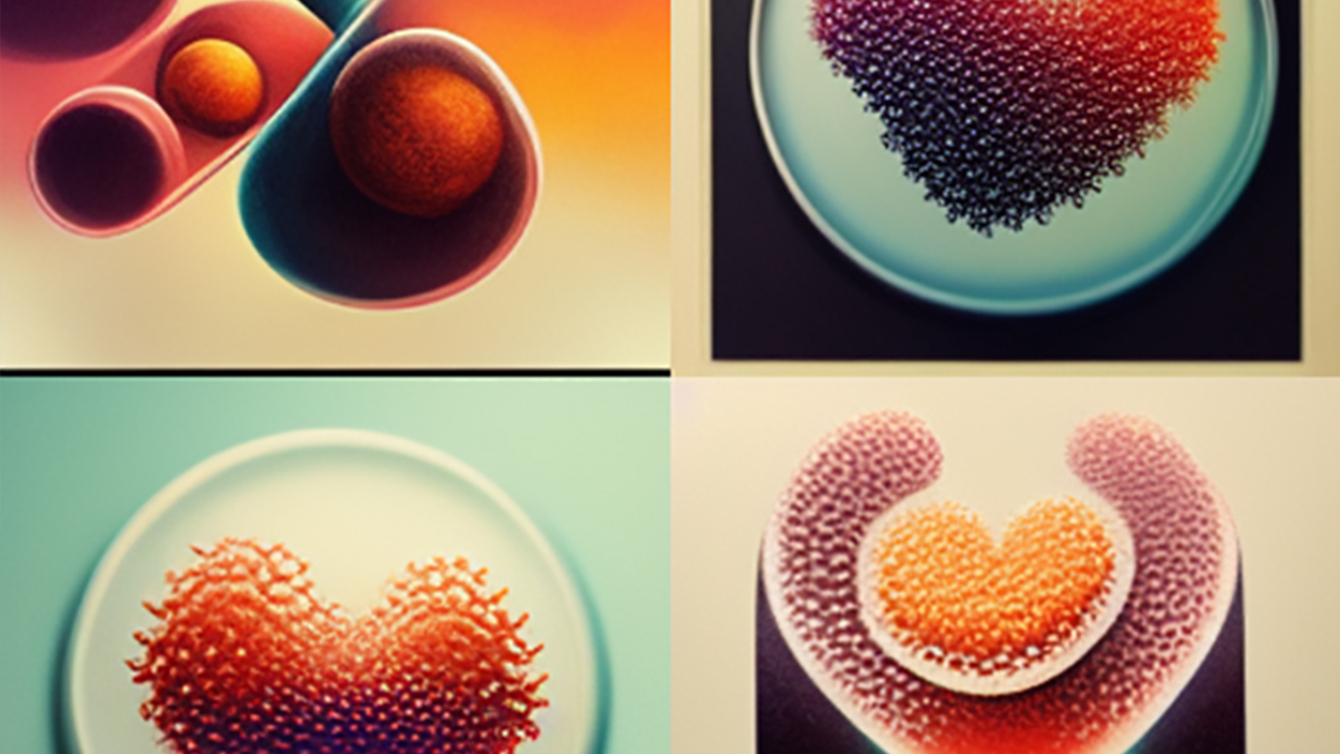 AI-generated image of molecular speed dating