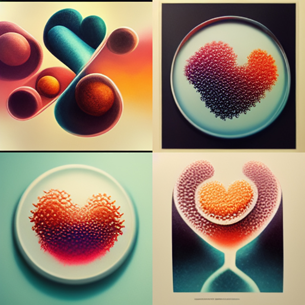 AI-generated art of molecular speed-dating
