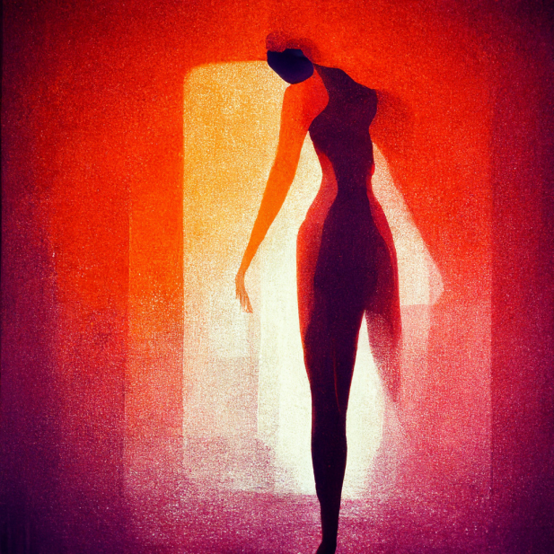 AI-generated art of a female silhouette